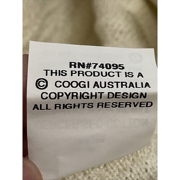 Coogi Australia Basics Vintage Cream Knit Sweater Mens Size XL NEW Old Stock - Picture 12 of 14